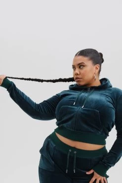 Juicy Couture RAIN FOREST CLASSIC VELOUR ROBERTSON HOODIE