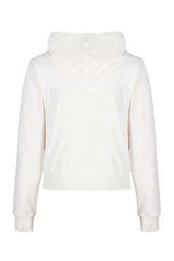Juicy Couture CREAM CLASSIC VELOUR ROBERTSON HOODIE -Juicy Couture ROBERTSON BLACK SUGAR SWIZZLE