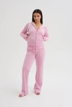 Juicy Couture BEGONIA PINK CLASSIC VELOUR ROBERTSON HOODIE -Juicy Couture ROBERTSONHOODIE JCAP176 334 BEGONIAPINK 001 54a5e61a 0b6e 4510 81d7 adf358e2c51b