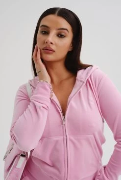 Juicy Couture BEGONIA PINK CLASSIC VELOUR ROBERTSON HOODIE