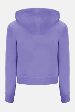 Juicy Couture DAHLIA PURPLE CLASSIC VELOUR ROBERTSON HOODIE -Juicy Couture ROBERTSONHOODIE JCAP176 359 DAHLIAPURPLE 02