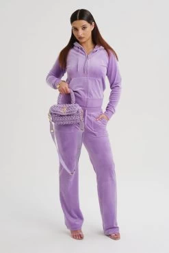 Juicy Couture SHEER LILAC CLASSIC VELOUR ROBERTSON HOODIE -Juicy Couture ROBERTSONHOODIE JCAP176 380 SHEERLILAC 015 76f55965 c21f 41c3 8aea 921fd5d6ce07