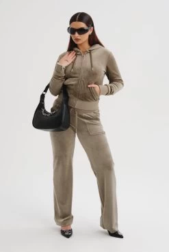 Juicy Couture VETIVER CLASSIC VELOUR DEL RAY POCKETED BOTTOMS