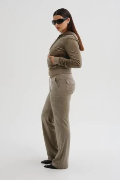 Juicy Couture VETIVER CLASSIC VELOUR ROBERTSON HOODIE -Juicy Couture ROBERTSONHOODIE JCAP176 393 VETIVER 023