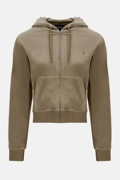 Juicy Couture VETIVER CLASSIC VELOUR ROBERTSON HOODIE -Juicy Couture ROBERTSONHOODIE JCAP176 506 CARAMEL 01