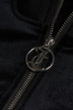 Juicy Couture BLACK VELOUR BOMBER JACKET -Juicy Couture RYDELL BLACK JCWCO23328 101 6