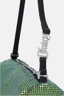 Juicy Couture SHARP GREEN CHAINMAIL MESH BARREL BAG -Juicy Couture SEGOLONE JCAUB123722 376 SHARPGREEN 04