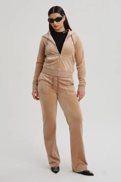 Juicy Couture CARAMEL CLASSIC VELOUR ROBERTSON HOODIE -Juicy Couture SKYLERT SHIRT JCCCT123802 101 BLACK 041