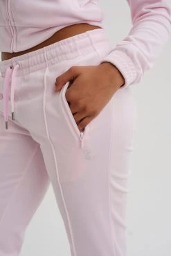 Juicy Couture CHERRY BLOSSOM VELOUR DIAMANTE TRACKSUIT BOTTOM -Juicy Couture TINATRACKPANT JCAPW045 381 CHERRYBLOSSOM 008