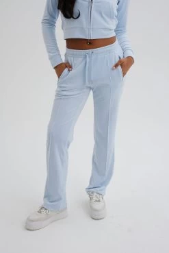 Juicy Couture NANTUCKET BREEZE VELOUR DIAMANTE TRACKSUIT BOTTOM -Juicy Couture TINATRACKPANT JCAPW045 382 NANTUCKETBREEZE 005