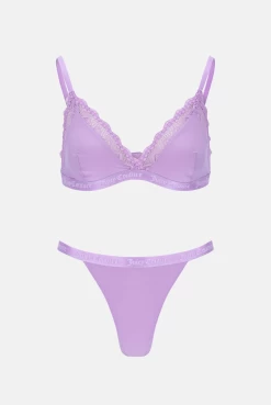 Juicy Couture LACE TRIM BRA AND THONG SET