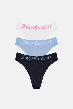 Juicy Couture SEAMLESS RIB THONG 3PK