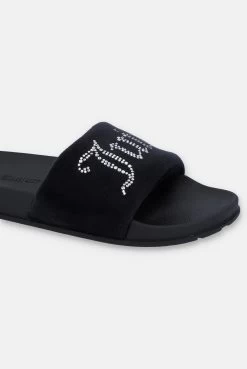 Juicy Couture BLACKPADDED VELOUR SLIDER -Juicy Couture VELOURSLIDER JCFYL222003 101 BLACK 02